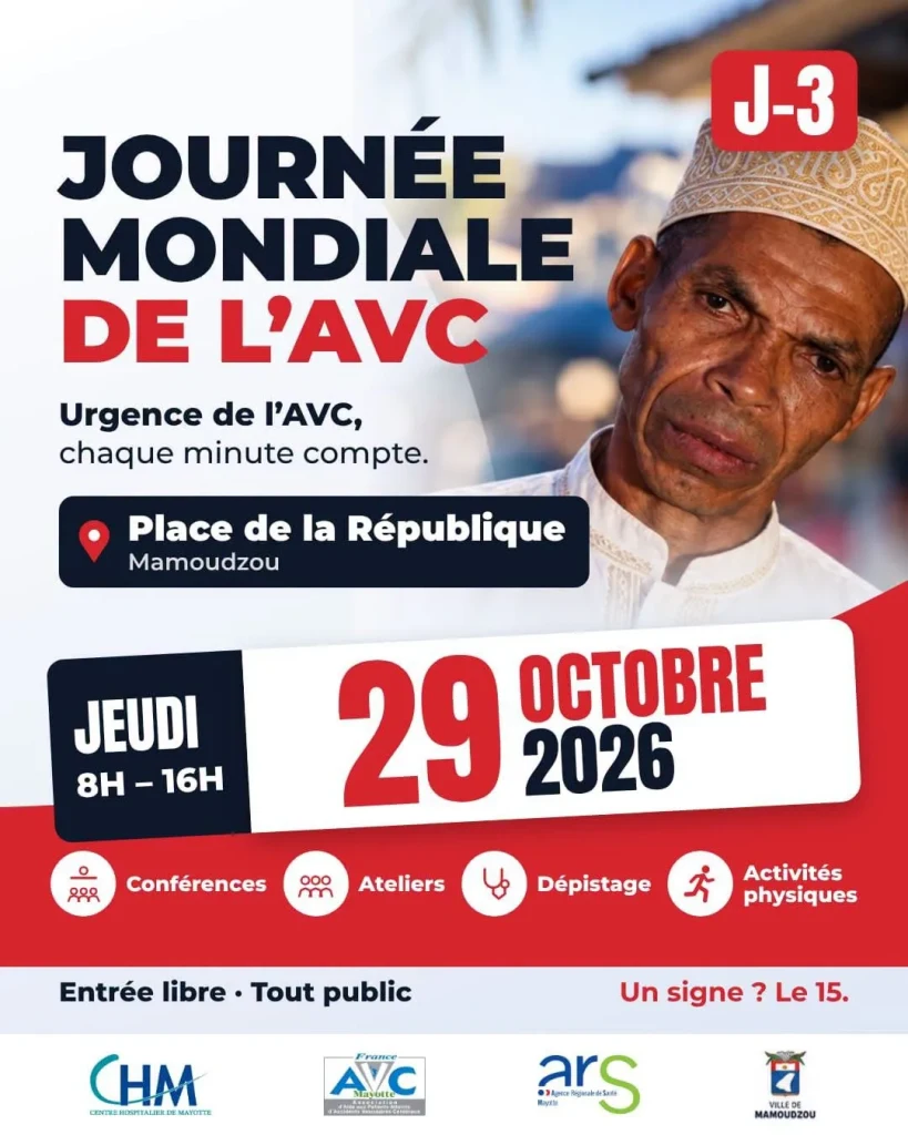 Journée mondiale de l’AVC : sensibilisation et prévention à Mamoudzou le 29 octobre 2026