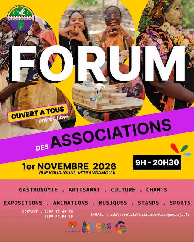 M’tsangamouji accueille la 9e édition du Forum des associations le 1er novembre