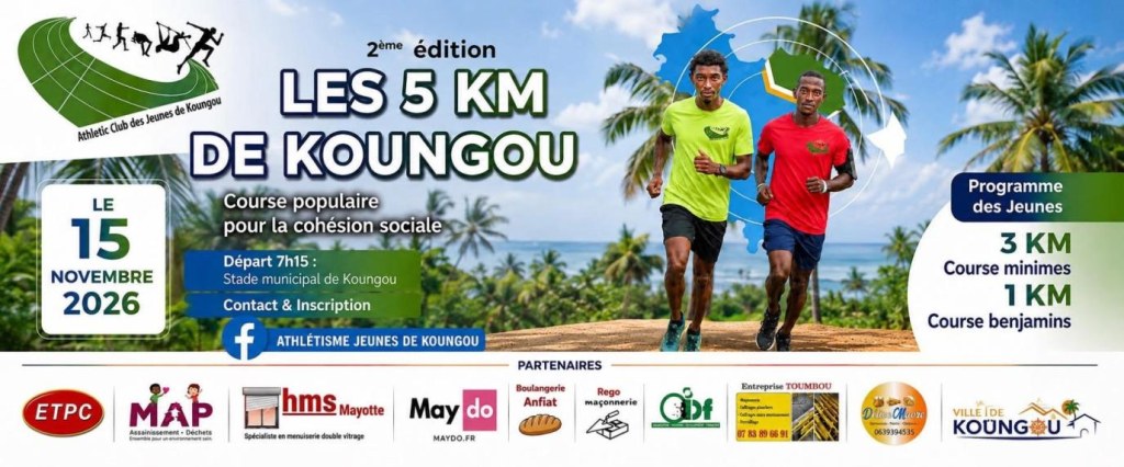La deuxième édition des « 5 km de Koungou » se tiendra le 15 novembre 2026