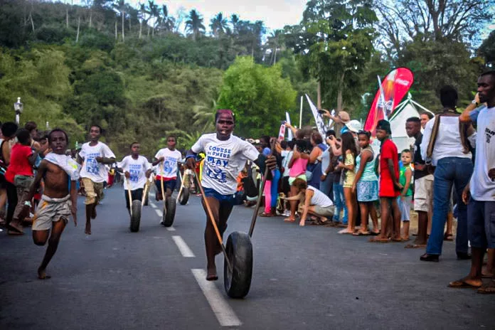 Mayotte, course de pneus,